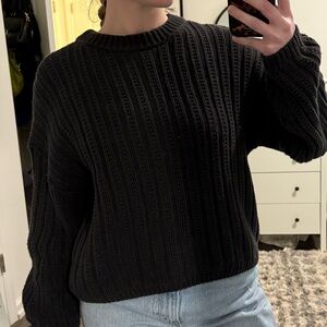 Universal Thread Black Cable Knit Sweater